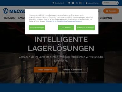 Website von Mecalux GmbH