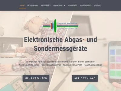 Website von Messtechnik EHEIM GmbH