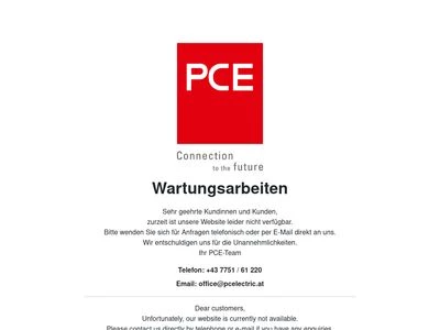 Website von PC Electric Gesellschaft.m.b.H.