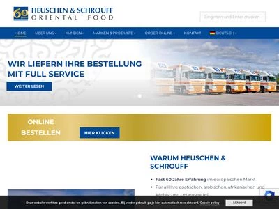 Website von  Heuschen & Schrouff Oriental Foods Trading B.V.