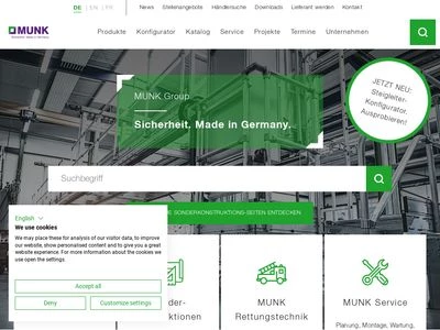 Website von GÜNZBURGER STEIGTECHNIK GMBH