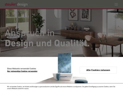 Website von Steuler Fliesengruppe AG