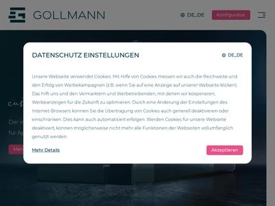 Website von Gollmann Kommissioniersysteme GmbH