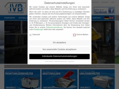 Website von IVB Umwelttechnik GmbH