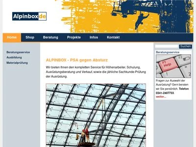 Website von ALPINBOX