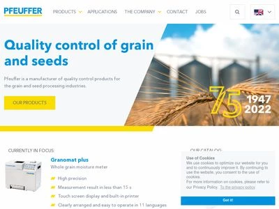 Website von Pfeuffer GmbH