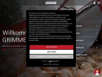 Website von Grimme Landmaschinenfabrik GmbH & Co. KG