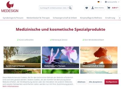 Website von  medesign Ingenieur-Consulting GmbH