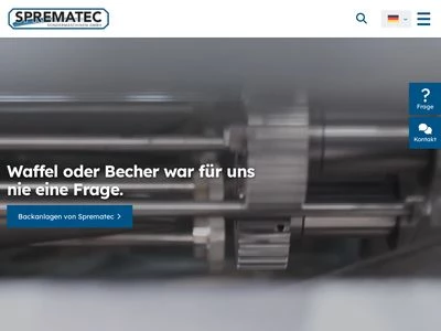Website von Sprematec GmbH Sondermaschinenbau
