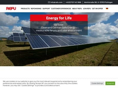 Website von REFU Elektronik GmbH