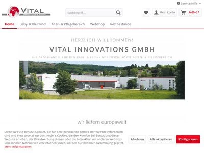Website von Vital Innovations GmbH