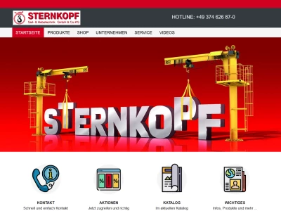 Website von Sternkopf Seil- u. Hebetechnik GmbH & Co.KG