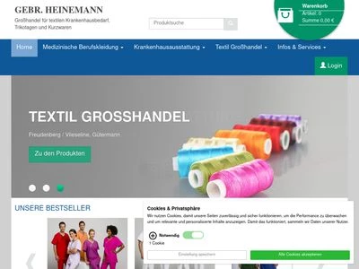 Website von Gebr. Heinemann GmbH & Co. KG