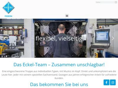 Website von RUDOLF ECKEL Federnfabrik GmbH