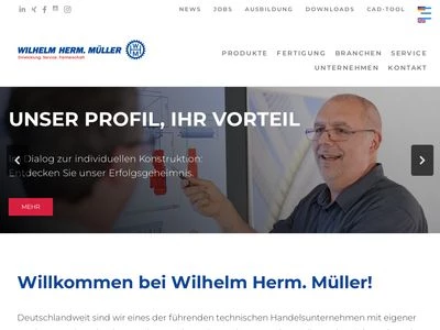 Website von Wilhelm Herm. Müller GmbH & Co. KG
