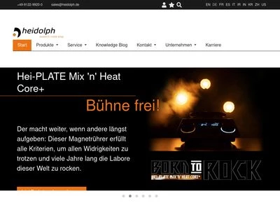 Website von Heidolph Instruments GmbH & Co.KG