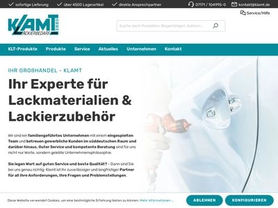 Website von Klamt GmbH