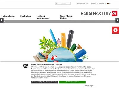 Website von Gaugler & Lutz GmbH & Co. KG