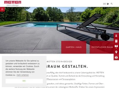 Website von METTEN Stein+Design GmbH & Co. KG
