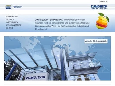 Website von ZUMDIECK GmbH