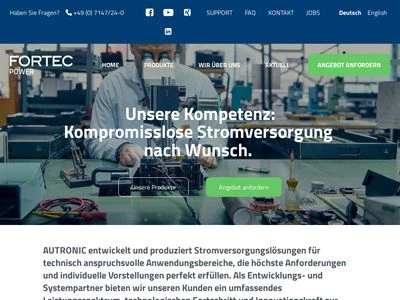 Website von AUTRONIC Steuer und Regeltechnik GmbH