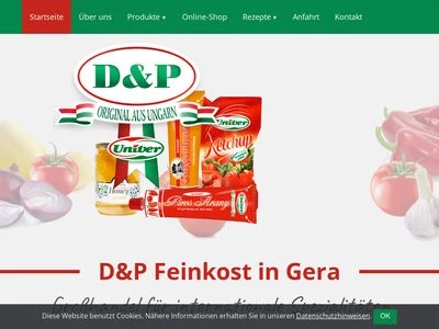 Website von D&P Feinkost GmbH
