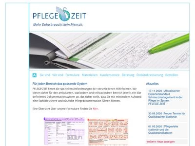 Website von PFLEGE ZEIT Dokumentationssysteme GmbH