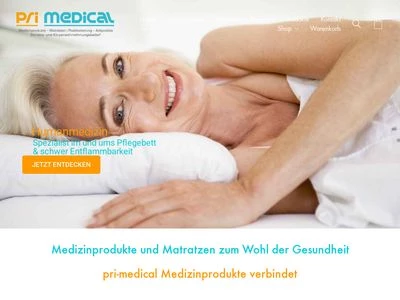 Website von pri-medical GmbH