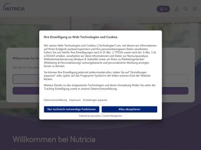 Website von Nutricia Milupa GmbH