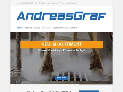 Website von Andreas Graf Melktechnik GmbH