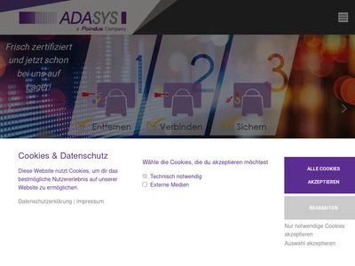 Website von ADASYS GmbH