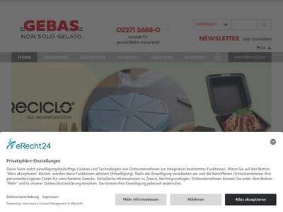 Website von GEBAS GmbH