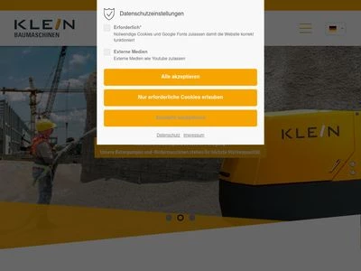 Website von KLEIN GmbH