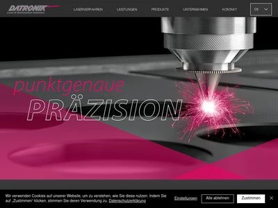 Website von Datronik Laser & Automation Solutions GmbH & Co.KG