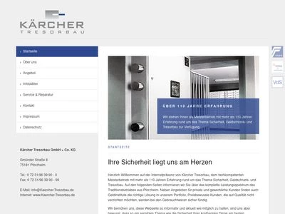 Website von Kärcher Tresorbau GmbH + Co. KG