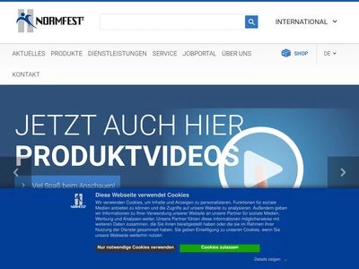 Website von Normfest GmbH