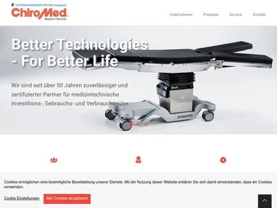 Website von Chiromed Medizin-Technik GmbH
