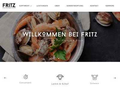 Website von Fritz Vieh- und Fleischhandel GmbH
