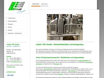 Website von Liebler und Löw GmbH