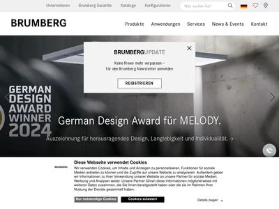 Website von BRUMBERG Leuchten GmbH & Co. KG