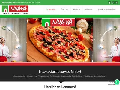 Website von Nuava Gastroservice GmbH