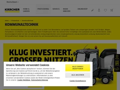 Website von Kärcher Municipal GmbH