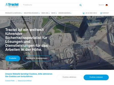 Website von Tractel Greifzug GmbH