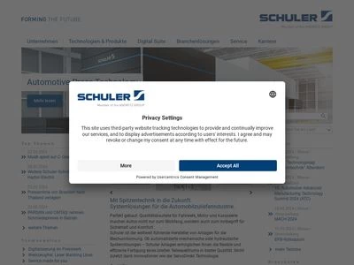 Website von Schuler AG