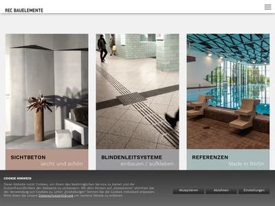 Website von REC Bauelemente GmbH