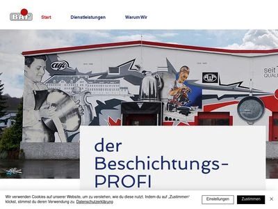Website von BAF - Industrie- und Oberflächentechnik GmbH