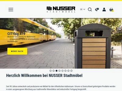 Website von Nusser Stadtmöbel GmbH & Co. KG