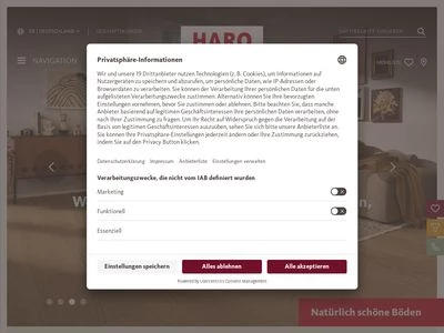 Website von Hamberger Flooring GmbH & Co. KG
