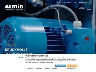Website von ALMiG Kompressoren GmbH