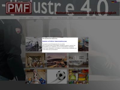 Website von PMF GmbH Maschinenfabrik